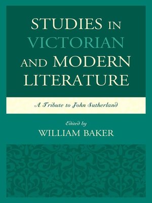 cover image of Studies in Victorian and Modern Literature